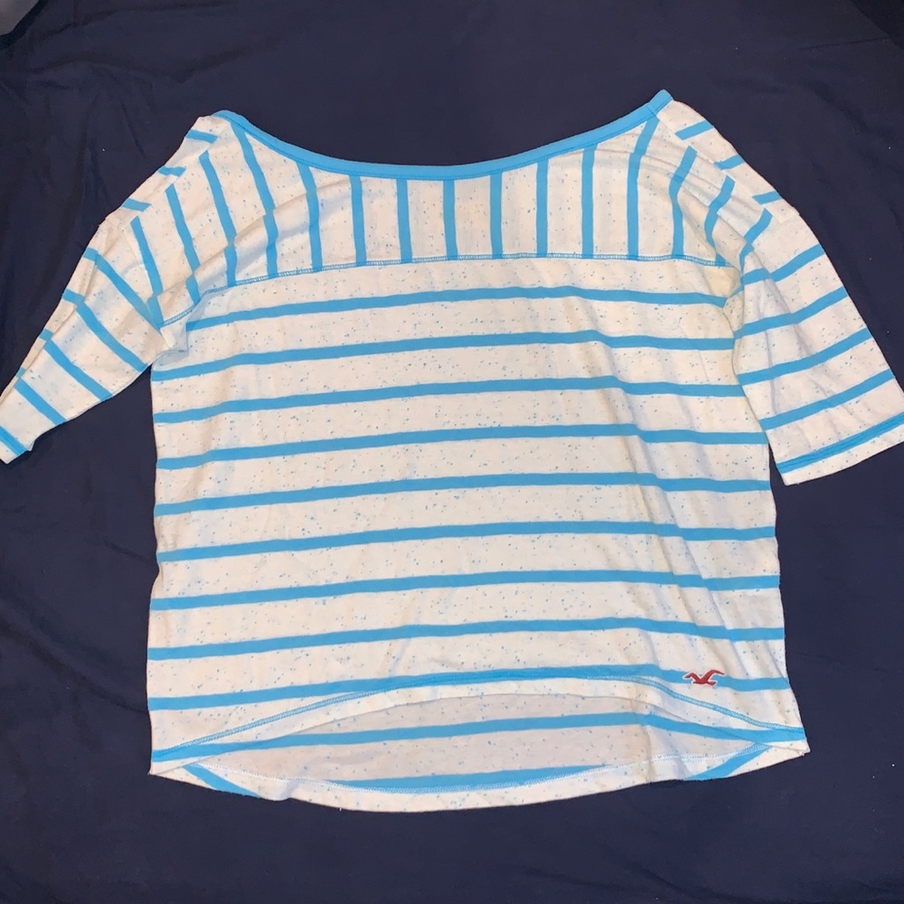 Off-the Shoulder Striped Crop Top NEW